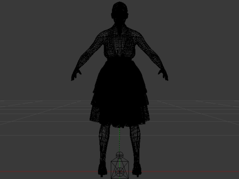 Woman in a Dress 075 3D Модель