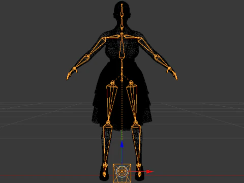 Woman in a Dress 075 3D Model
