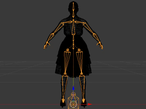 Woman in a Dress 075 3D Model