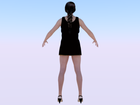 Woman in a Dress 076 3D Модель