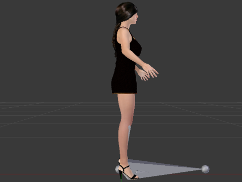 Woman in a Dress 076 3D Модель