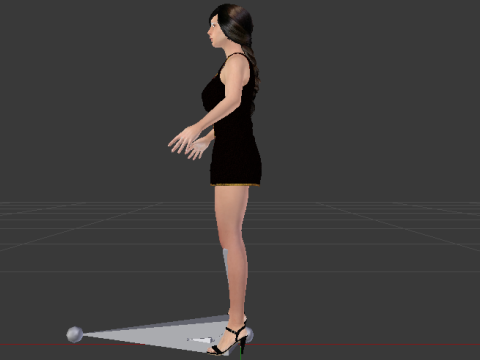 Woman in a Dress 076 3D Модель