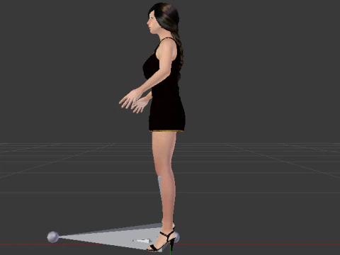 Woman in a Dress 076 3D Model