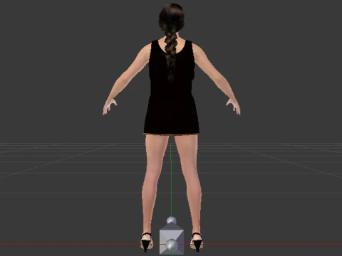Woman in a Dress 076 3D Model
