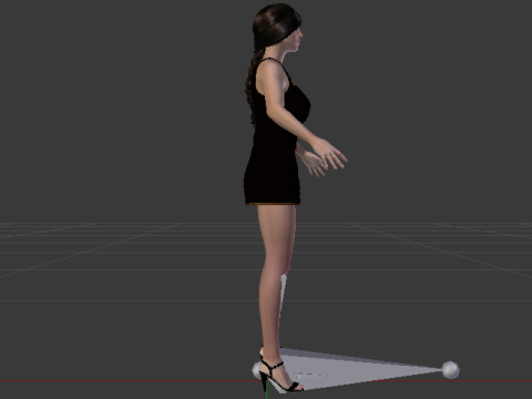 Woman in a Dress 076 3D Модель