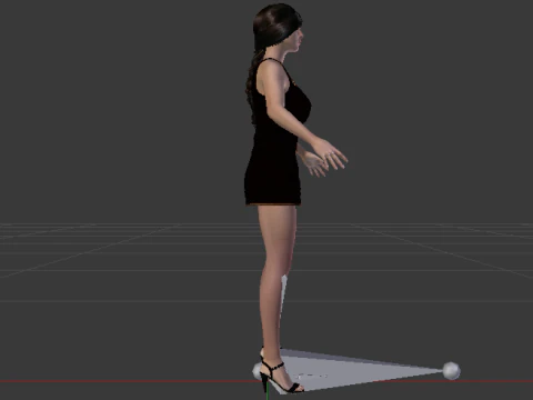 Woman in a Dress 076 3D Model