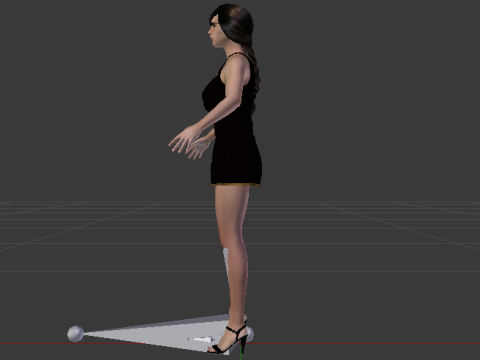 Woman in a Dress 076 3D Модель