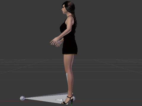 Woman in a Dress 076 3D Model