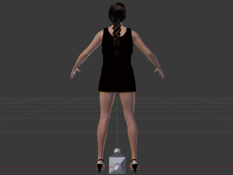 Woman in a Dress 076 3D Модель