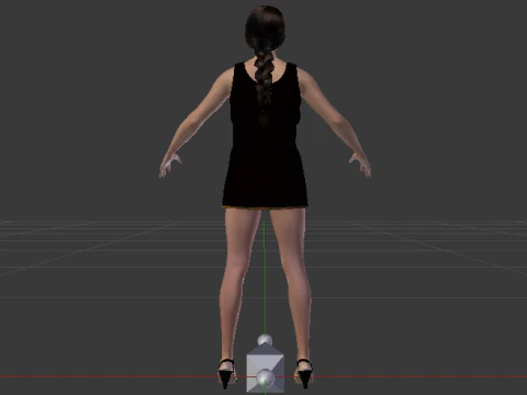 Woman in a Dress 076 3D Model