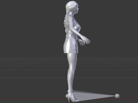 Woman in a Dress 076 3D Модель