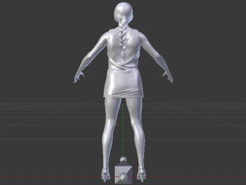 Woman in a Dress 076 3D Model