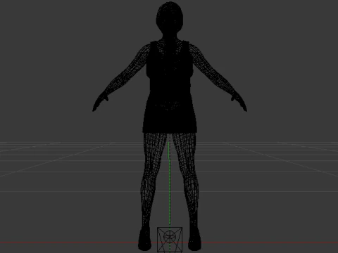 Woman in a Dress 076 3D Model