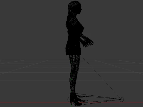 Woman in a Dress 076 3D Model