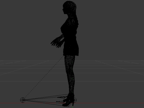 Woman in a Dress 076 3D Модель