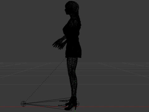 Woman in a Dress 076 3D Model