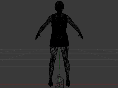 Woman in a Dress 076 3D Model