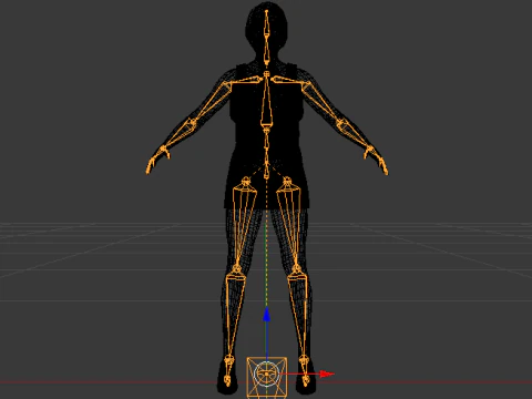 Woman in a Dress 076 3D Model