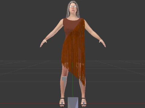 Woman in a Dress 077 3D Model