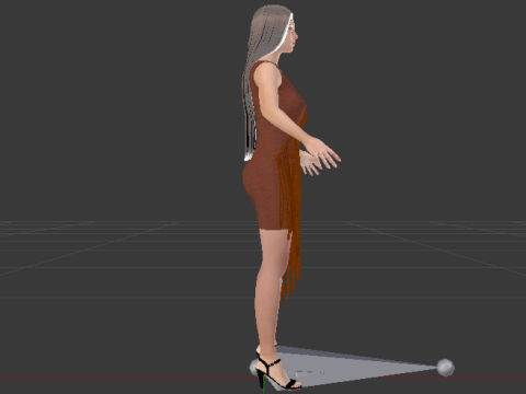 Woman in a Dress 077 3D Model