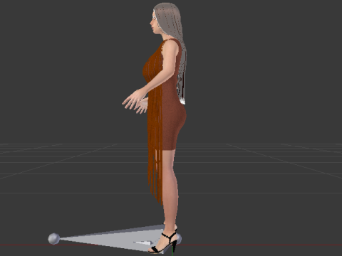 Woman in a Dress 077 3D Model