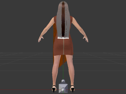 Woman in a Dress 077 3D Model
