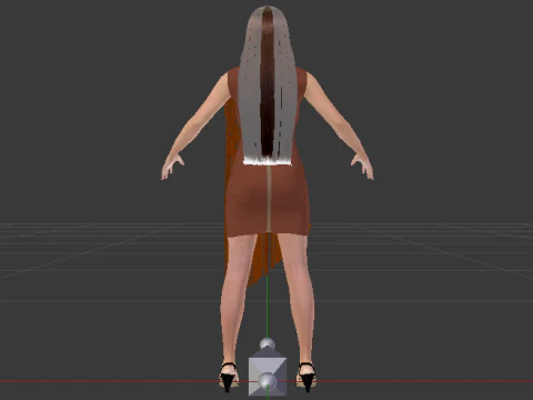Woman in a Dress 077 3D Model
