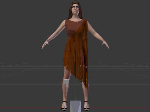 Woman in a Dress 077 3D Model