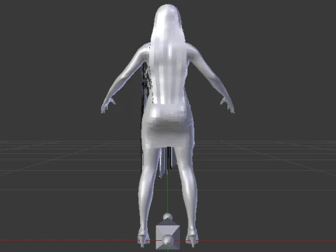 Woman in a Dress 077 3D Model