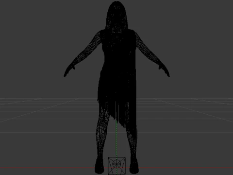 Woman in a Dress 077 3D Model