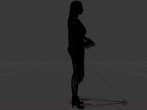 Woman in a Dress 077 3D Model
