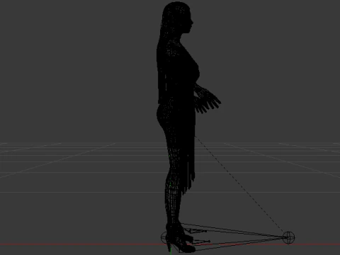 Woman in a Dress 077 3D Model