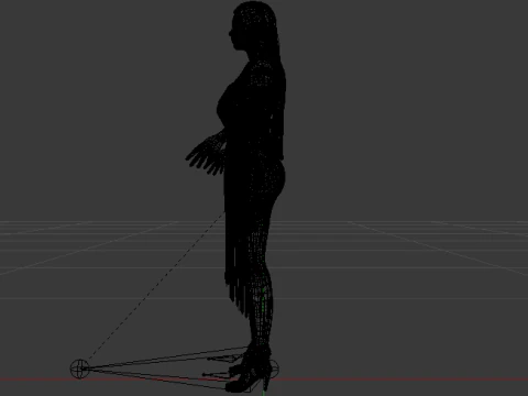 Woman in a Dress 077 3D Model