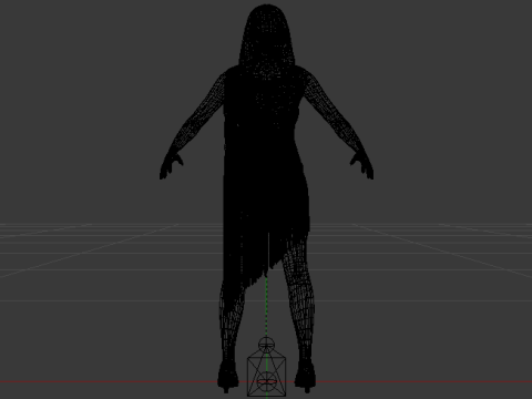 Woman in a Dress 077 3D Model