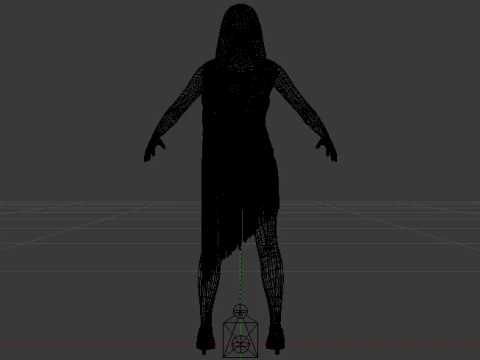 Woman in a Dress 077 3D Model