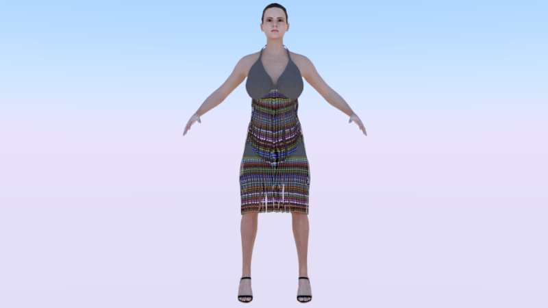 Woman in a Dress 078 3D 모델 .c4d .max .obj .3ds .fbx .stl .blend 