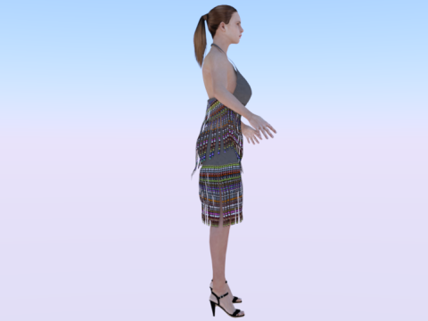 Woman in a Dress 078 3D 모델
