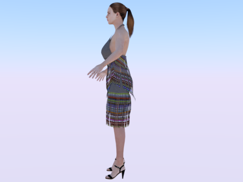 Woman in a Dress 078 3D 모델