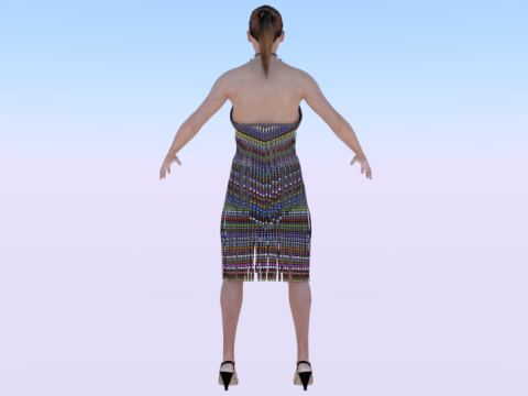 Woman in a Dress 078 3D 모델