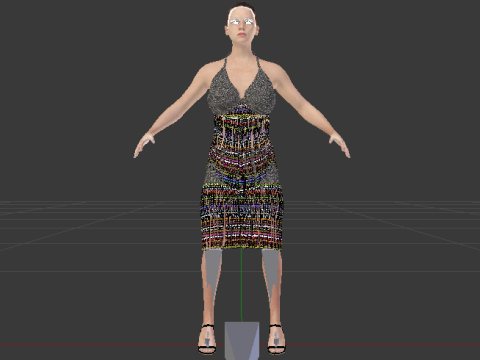 Woman in a Dress 078 3D 모델