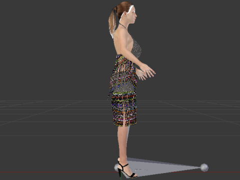 Woman in a Dress 078 3D 모델