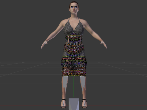 Woman in a Dress 078 3D 모델