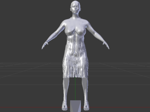 Woman in a Dress 078 3D 모델