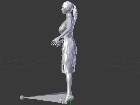 Woman in a Dress 078 3D 모델
