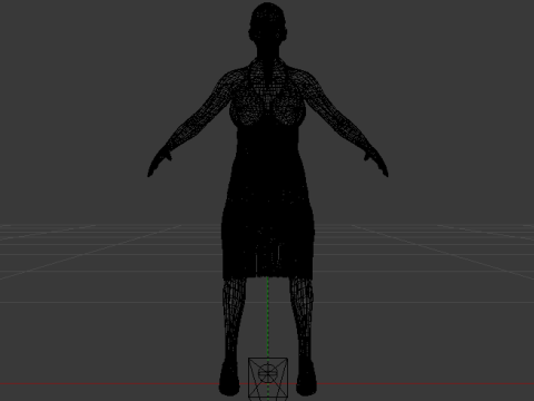 Woman in a Dress 078 3D 모델