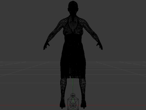 Woman in a Dress 078 3D 모델