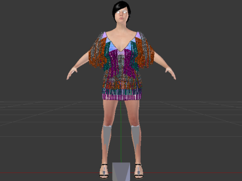 Woman in a Dress 079 3D मॉडल