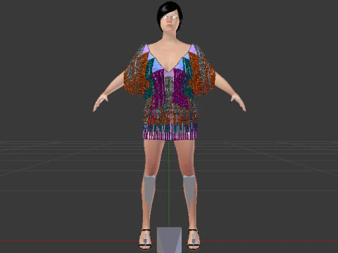 Woman in a Dress 079 3D Model