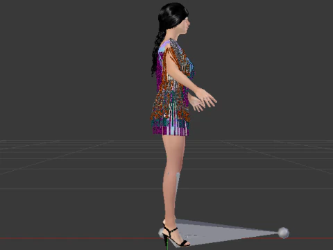 Woman in a Dress 079 3D Model