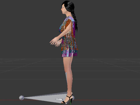 Woman in a Dress 079 3D Model